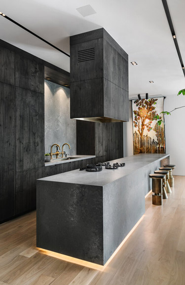 Caesarstone 4033 Rugged Concrete - Austin Penthouse Project