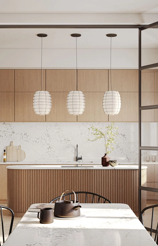 Caesarstone 5105 Calacatta Dreamwave Kitchen