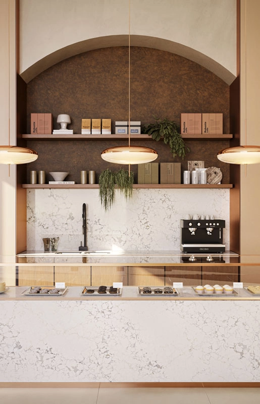 Caesarstone 5105 Calacatta Dreamwave Kitchen
