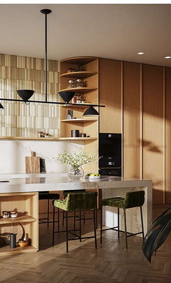 Caesarstone 5132 Celestial Sky Kitchen