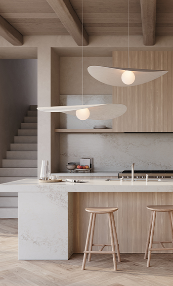 Caesarstone 8100 Calacatta Lacebound Kitchen with ICON surface