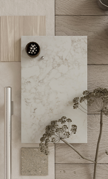 Caesarstone 8100 Calacatta Lacebound Kitchen with ICON surface