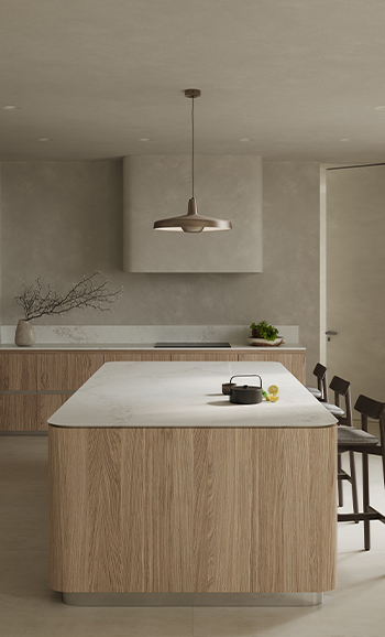 Caesarstone 8100 Calacatta Lacebound Kitchen with ICON surface