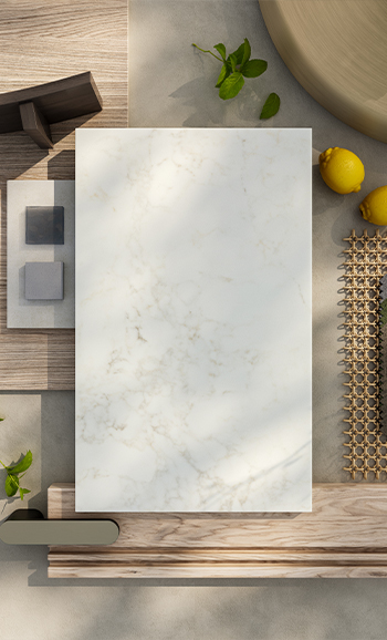 Caesarstone 8100 Calacatta Lacebound Kitchen with ICON surface