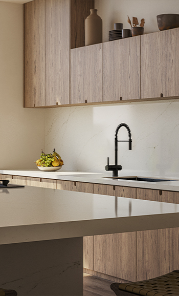 Caesarstone 5102 Laceline Kitchen with ICON surface