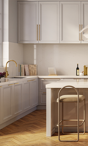 Caesarstone 5146 Misty River Kitchen with ICON surface