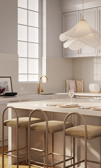 Caesarstone 5146 Misty River Kitchen with ICON surface