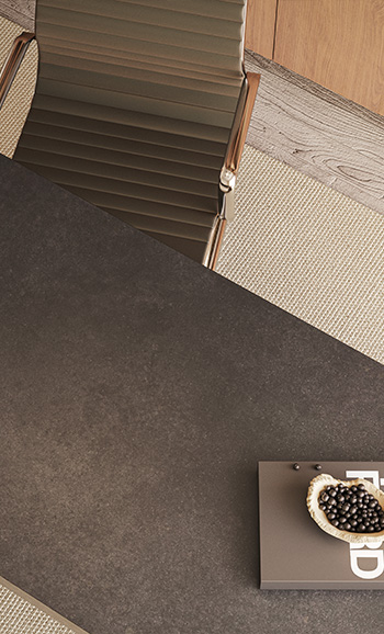 Caesarstone Porcelain black 311 Graphite Metal surface