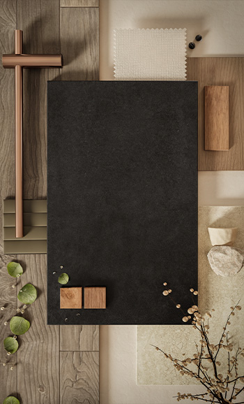 Caesarstone Porcelain black 311 Graphite Metal surface